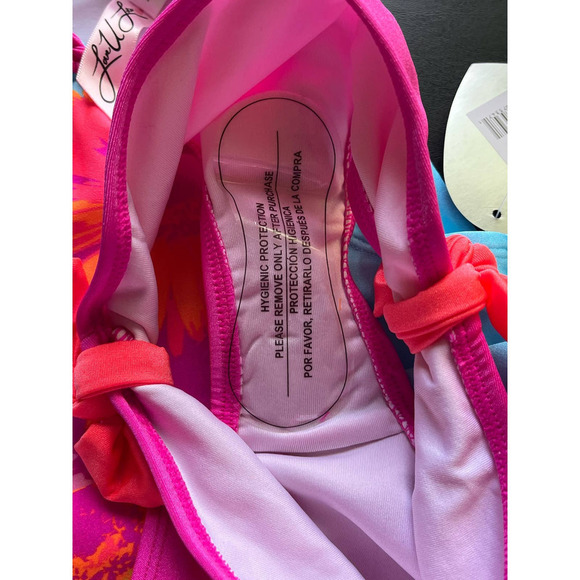 Love U LOTS NWT DAISY TANKINI WITH UPF 50+ AQUA AND PINK SET FOR GIRLS SIZE 4 - Picture 5 of 9
